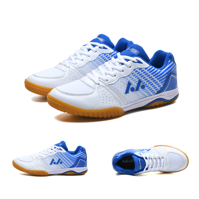 Badminton Footwork - LEFUS คุณภาพผู้ชายผู้หญิงรองเท้าแบดมินตันขนาด 36-45 Anti SLIP ในร่มการฝึกอบรมตารางเทนนิสรองเท้าผ้าใบฟิตเนสกีฬารองเท้า