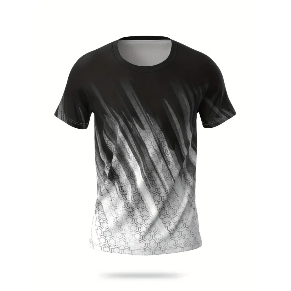Badminton Png - เสื้อยืดพิมพ์ลายไล่เฉดสีสำหรับการฝึกซ้อมแบดมินตันและเทนนิส เสื้อยืดผู้ชาย