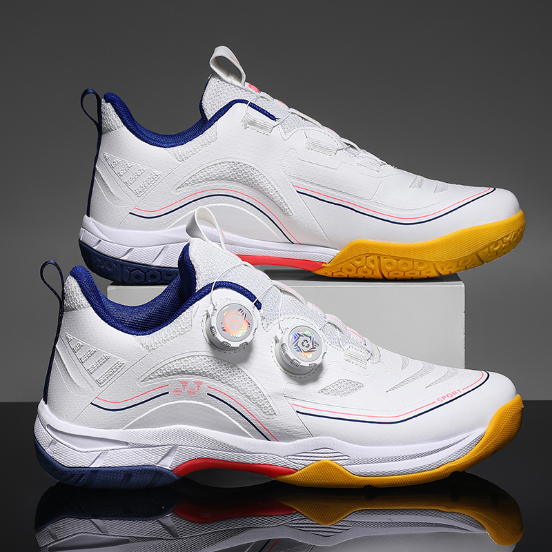 Badminton Footwork - รองเท้าแบดมินตันใหม่สำหรับผู้ชาย น้ำหนักเบา เหมาะสำหรับการแข่งขัน รองรับแรงกระแทกอย่างมืออาชีพ รองเท้าวอลเลย์บอลสำหรับผู้หญิง รองเท้าฝึกซ้อม