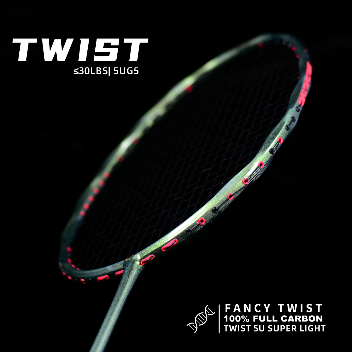 ไม้แบดมินตัน TWIST 100% คาร์บอ - Badminton Background บทวิจารณ์และราคา