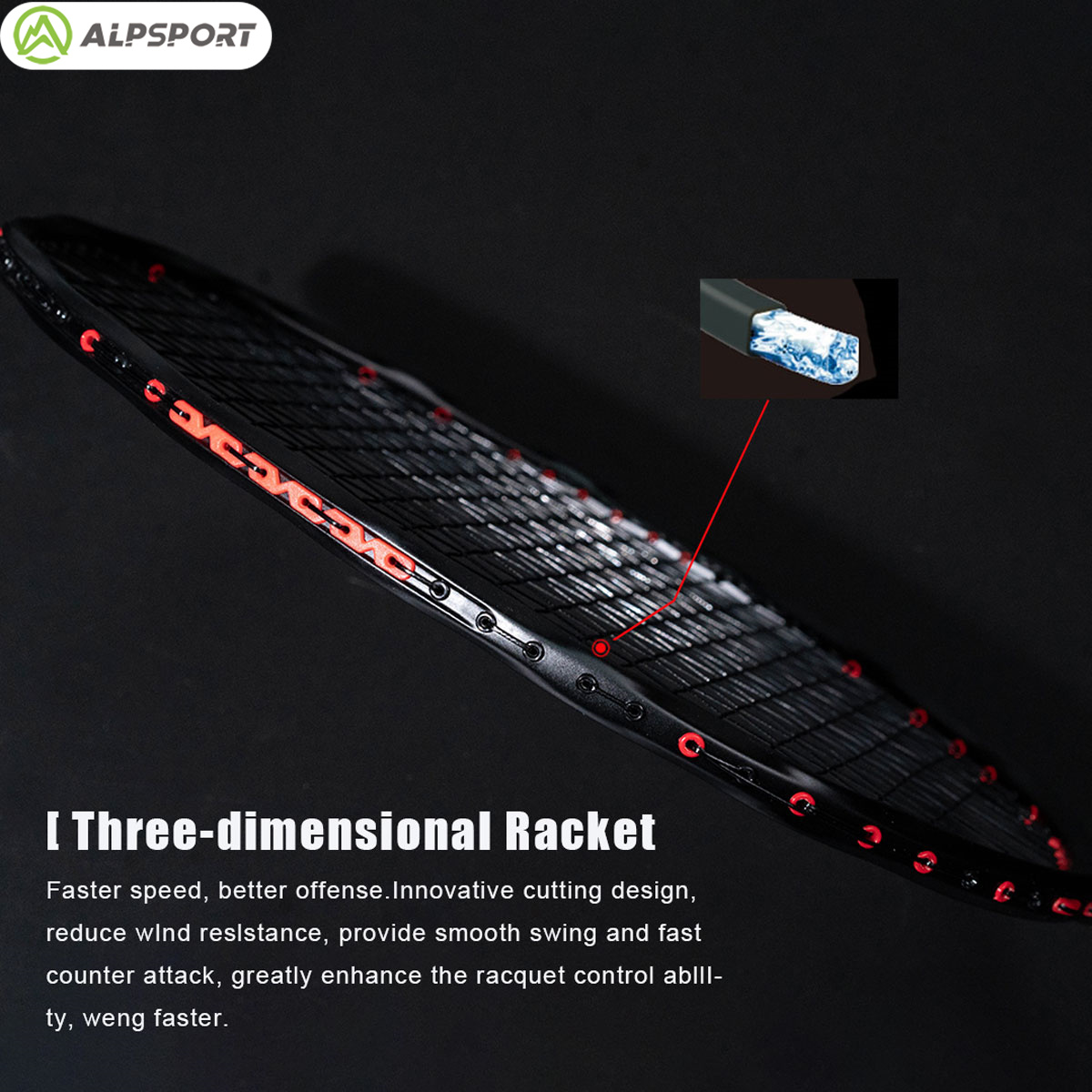 แอลป์สปอร์ต MH-V5 5U 75g หยัก  - Badminton Background บทวิจารณ์และราคา